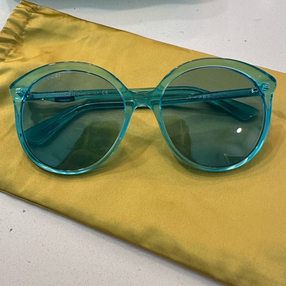 Gucci Oversized Tinted Blue Sunglasses
